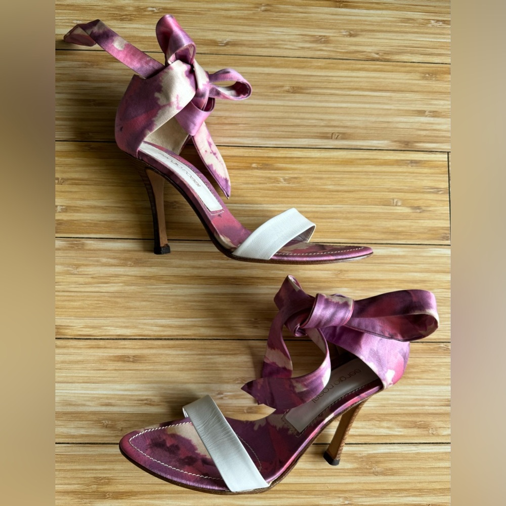 Sergio Rossi Heels Pink Purple White 37 7